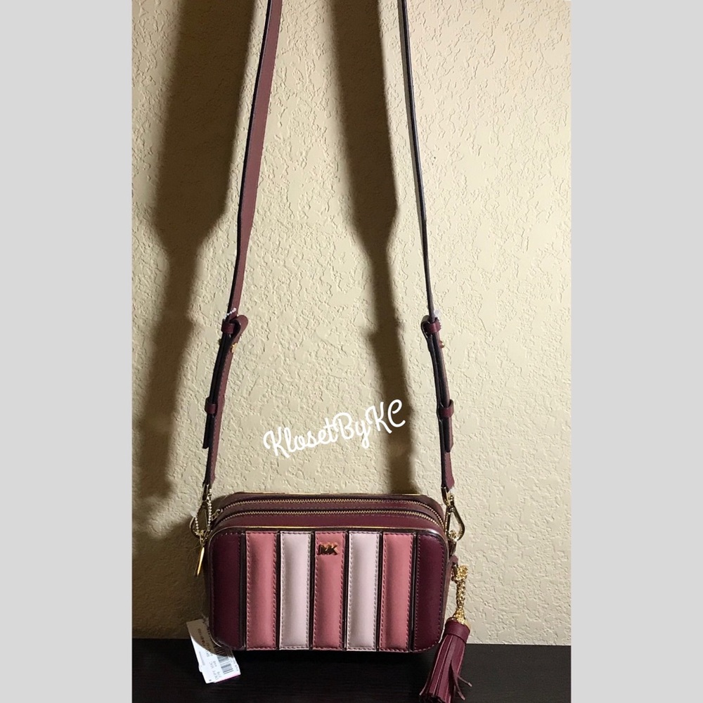 NWT / Michael Kors Small Quilted TriColor Cam Bag - Picture 3 of 6